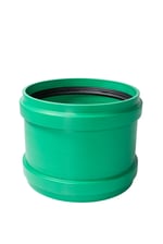 Manguito doble hembra-hembra con junta elástica PP-MD Ostendorf/Crearplast-KG 2000, DN/OD 400 mm